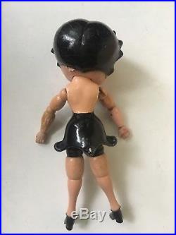 Vintage Cameo BETTY BOOP wood composition Doll figure toy 1930s black dress