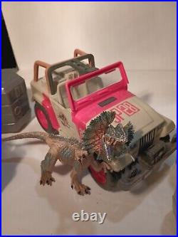 (1) Pre-owned Great Conditioned Jurassic Park Vintage Toy Lot 1 Dino 1 Jeep