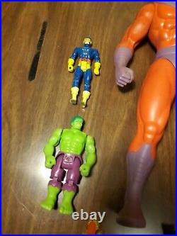 10 Vintage Toy Biz Marvel 5.5 Action Figures X Man Hulk Wolverine Iron Man