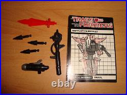 100% Complete TRANSFORMERS G1 SNARL Figure + Box VINTAGE Original HASBRO Toy