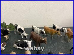 137 Vintage BRITAINS LEAD FARM ANIMALS FIGURES Farm Equipment Fencing Trees +++