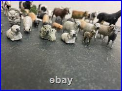 137 Vintage BRITAINS LEAD FARM ANIMALS FIGURES Farm Equipment Fencing Trees +++