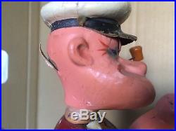 14 wood jointed POPEYE composition doll figure toy ideal or cameo vintage 1930s