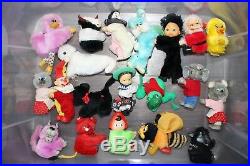 189 rare vintage Clip On toy huggers lot 1980's plush dolls figures grabbers set