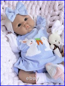 19 Lifelike 7 lbs Full Silicone Reborn Baby Girl Doll Floppy Squishy Newborn