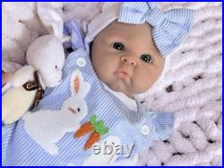 19 Lifelike 7 lbs Full Silicone Reborn Baby Girl Doll Floppy Squishy Newborn