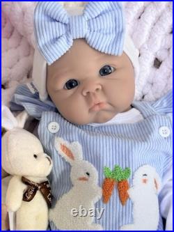 19 Lifelike 7 lbs Full Silicone Reborn Baby Girl Doll Floppy Squishy Newborn