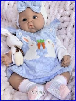 19 Lifelike 7 lbs Full Silicone Reborn Baby Girl Doll Floppy Squishy Newborn