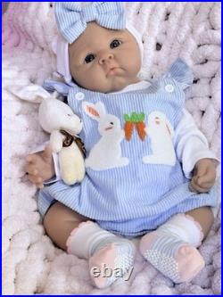 19 Lifelike 7 lbs Full Silicone Reborn Baby Girl Doll Floppy Squishy Newborn