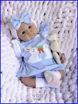 19 Lifelike 7 lbs Full Silicone Reborn Baby Girl Doll Floppy Squishy Newborn
