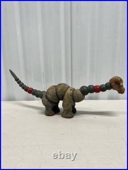 1920s Antique Wooden Twistum Dinosaur Articulated RARE Children's Toy