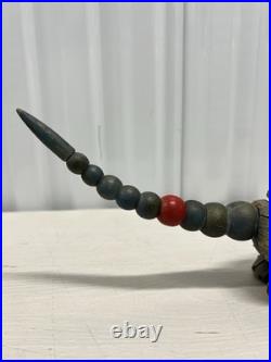 1920s Antique Wooden Twistum Dinosaur Articulated RARE Children's Toy
