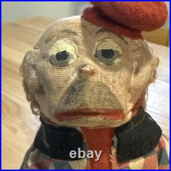 1930s Happy Holligan German Clothe Figure Doll Sawdust Filled 10