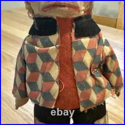 1930s Happy Holligan German Clothe Figure Doll Sawdust Filled 10