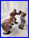 1942 L. L. Rittgers Chalkware Boxing Figure Set Original Humor Nice Colors