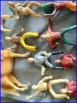 1950's Hartland Plastics Cowboy rider figure & horse Western toy