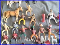 1950's Hartland Plastics Cowboy rider figure & horse Western toy