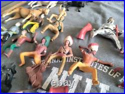 1950's Hartland Plastics Cowboy rider figure & horse Western toy