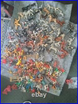 1950's Hartland Plastics Cowboy rider figure & horse Western toy