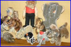1950s 1960s Lot of 20 STEIFF-German Hard Stuffed Animals/FigureVintage Toys