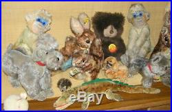 1950s 1960s Lot of 20 STEIFF-German Hard Stuffed Animals/FigureVintage Toys