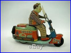 1950s Silver Pigeon scooter Rabbit Vintage tin toy figures610