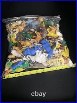 1960-1970 Vintage Toy Lot- Hong Kong Circus Zoo African Over 2lb Rare Find