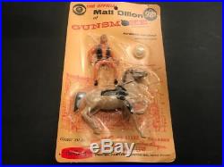 1960 Hartland Mini Western Figure & Horse, Mint on Blister Pack, Matt Dillon