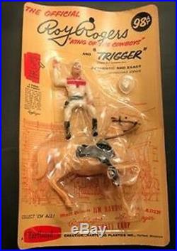 1960 Roy Rogers & Trigger Blister Pack Hartland Western Figure Horse Mint Toy