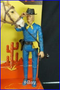 1960's Marx Toys Johnny West Original Store Display Cowboy Action Figures