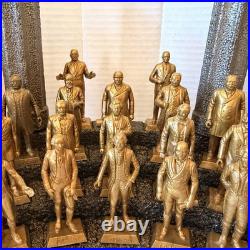 1960's Marx U. S. Presidents Collectible Figures Toy Set of 36 (Gold Edition)