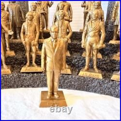 1960's Marx U. S. Presidents Collectible Figures Toy Set of 36 (Gold Edition)