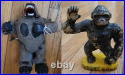 1960s KING KONG Wind Up Toy by MARX Nice RARE See Video! + wax figure
