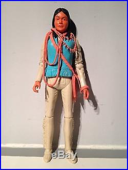 1960s Marx Toys Johnny West Cowboy Indian Aboriginal Native 3 Action Figure Lot