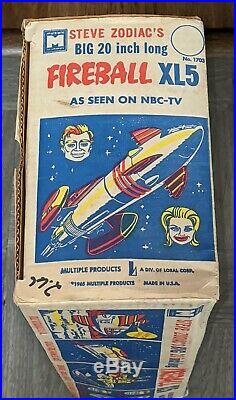 1965 Fireball XL5 With Box Bagged Figures & Stickers Instructions Steve Zodiac NM