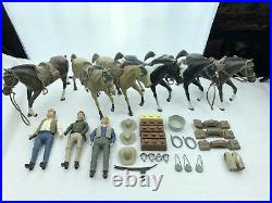 1966 American Character Bonanza Action Figure Lot Horses Accessories Johnny West