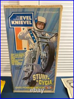 1973 Evel Knievel Stunt Cycle With BOX. FIGURE. INSTRUCTIONS. VINTAGE