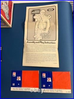 1973 Evel Knievel Stunt Cycle With BOX. FIGURE. INSTRUCTIONS. VINTAGE