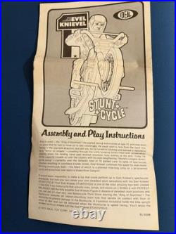 1973 Evel Knievel Stunt Cycle With BOX. FIGURE. INSTRUCTIONS. VINTAGE
