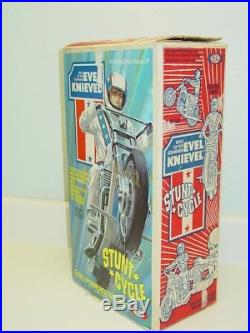 1973 Ideal Evel Knievel Stunt Cycle with Figure, Energizer Original Box withInstr