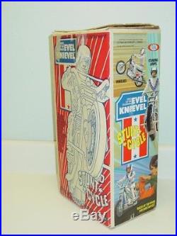 1973 Ideal Evel Knievel Stunt Cycle with Figure, Energizer Original Box withInstr