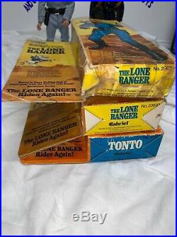 1973 Toy Lone Ranger Tonto Lot Set 3 Gabriel Action Figures VTG 10 70s