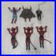 1973 Vintage Ben Cooper Superman Spiderman Jigglers Toys Figures Dc Comic Lot 6
