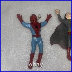 1973 Vintage Ben Cooper Superman Spiderman Jigglers Toys Figures Dc Comic Lot 6