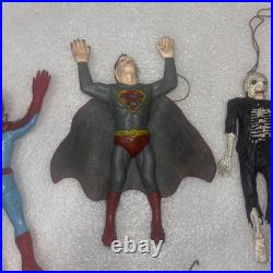 1973 Vintage Ben Cooper Superman Spiderman Jigglers Toys Figures Dc Comic Lot 6