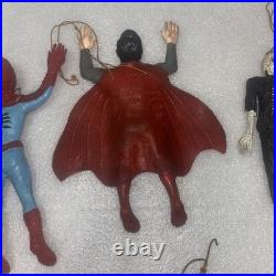 1973 Vintage Ben Cooper Superman Spiderman Jigglers Toys Figures Dc Comic Lot 6