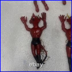 1973 Vintage Ben Cooper Superman Spiderman Jigglers Toys Figures Dc Comic Lot 6