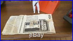 1974 EVEL KNIEVEL STUNT & CrASH CAR Figure, Launcher, Instructions & BOX