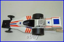 1974 Ideal Evel Knievel Formula 1 Dragster in Original Box, Figure & Parachute