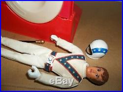 1975 EVEL KNIEVEL STUNT CYCLE SET Complete withBOX Figure Cane Helmet Ideal Toy ad